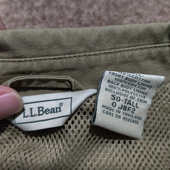 LL Bean Sport Coat Men 50 T Tan Blazer Safari Field Jacket Military Elbow Patch - Picture 2 of 8